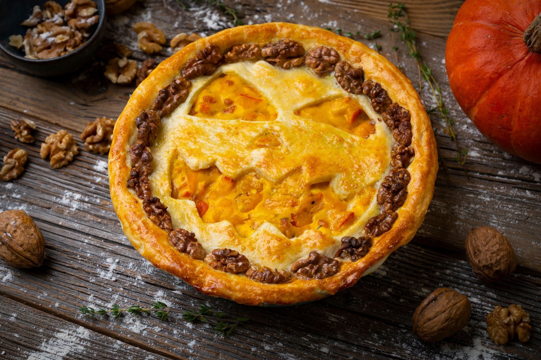 Kürbis-Pie für die Halloween-Party