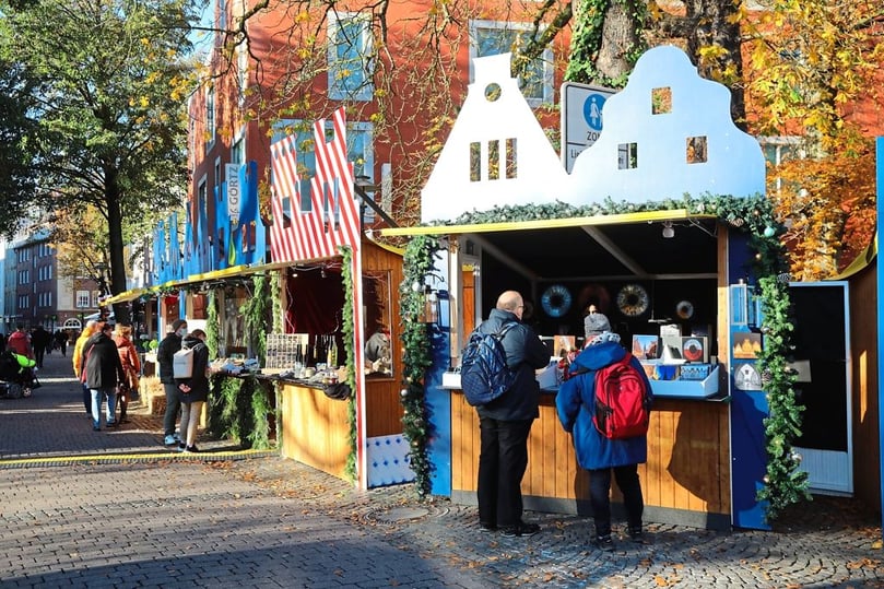 X-MS: Auf dem Harsewinkelplatz findet erstmals ein Weihnachtsmarkt statt.