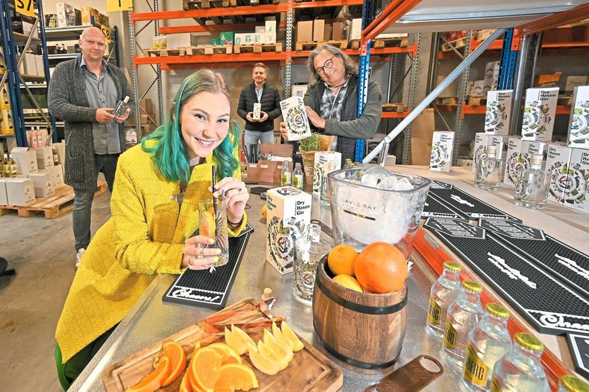 Drei Hasen auf dem Gin