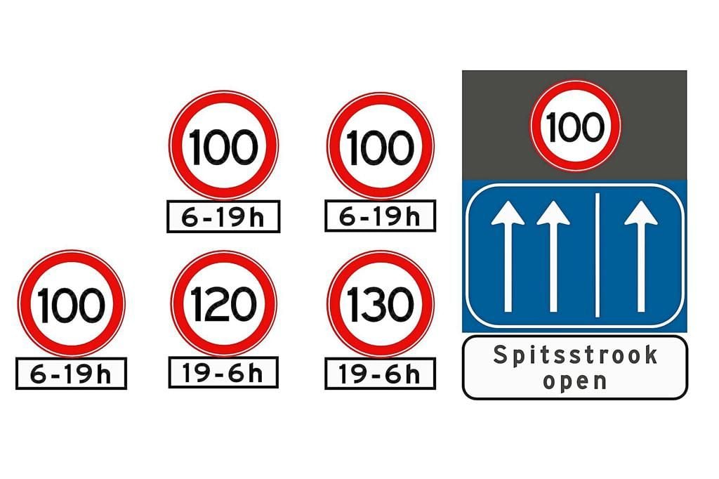 Rund 4000 Verkehrsschilder mussten an den niederländischen Autobahnen getauscht oder ergänzt werden.