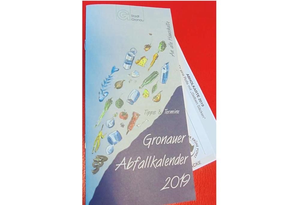 Neuer Abfallkalender Ist Unterwegs