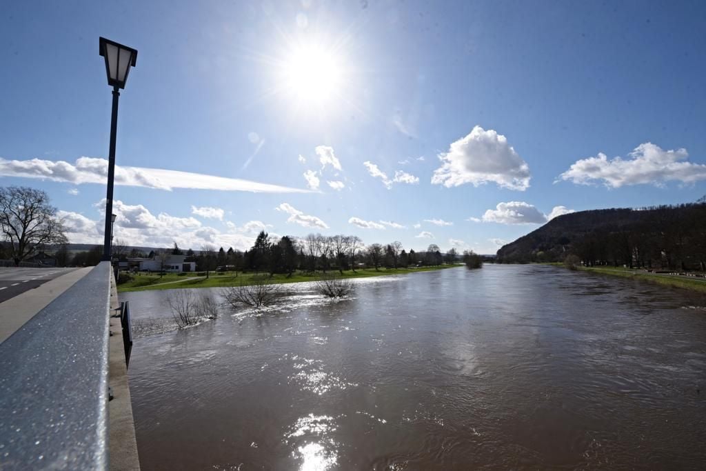 Hoher Wasserstand Der Weser