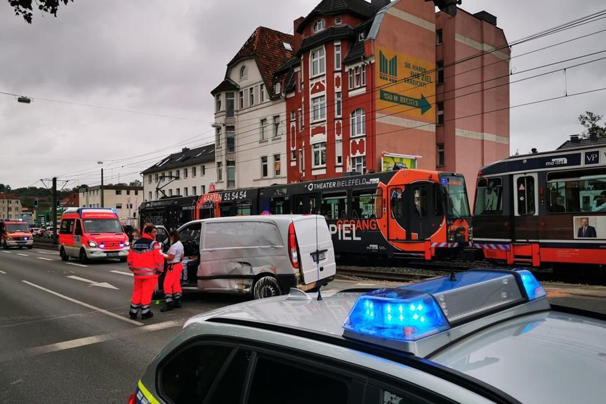 Stadtbahn-Unfall in Bielefeld-Gadderbaum