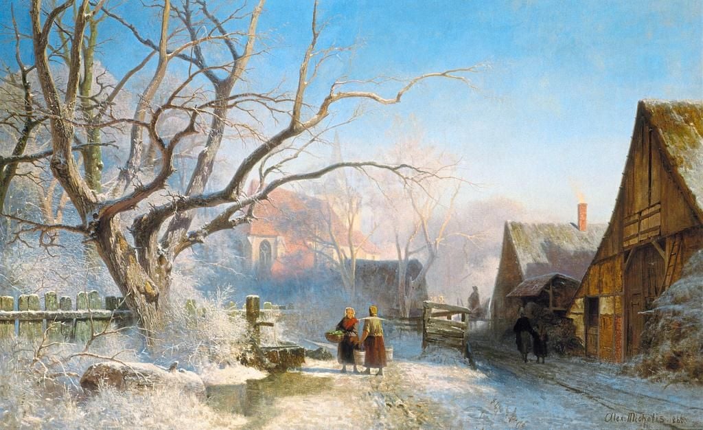 Ein Wintertag in Nienberge im Jahr 1866