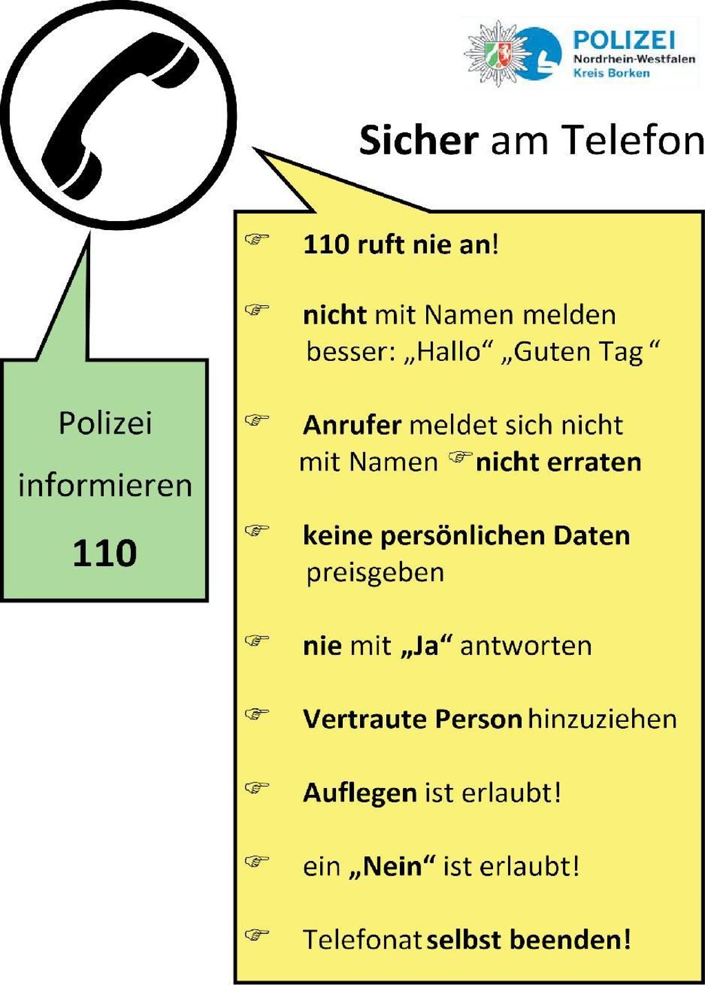 Senioren reagieren am Telefon richtig