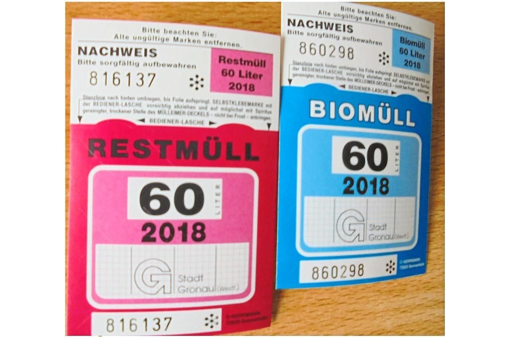 Müllmarken werden kontrolliert