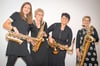 „Heimatmusik“ präsentieren die vier Musikerinnen von Sax-Kitchen im Kornbrennereimuseum.