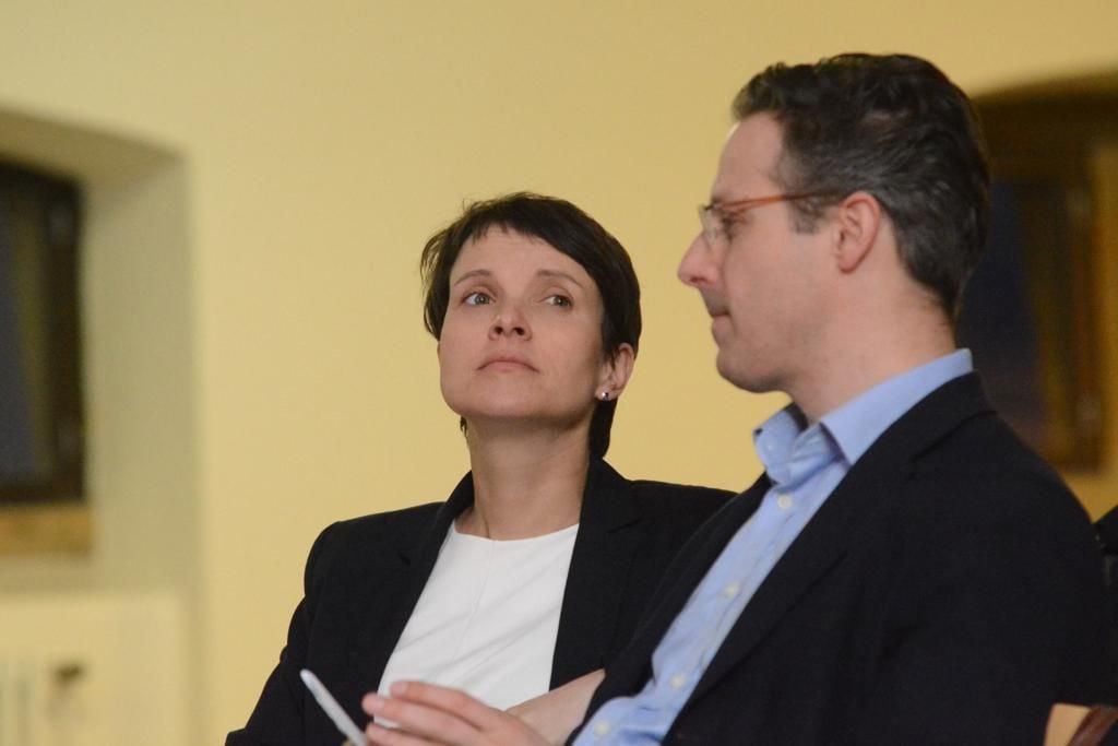 Frauke Petry und Marcus Pretzell bei der AfD-Veranstaltung im März in der Bielefelder Raspi