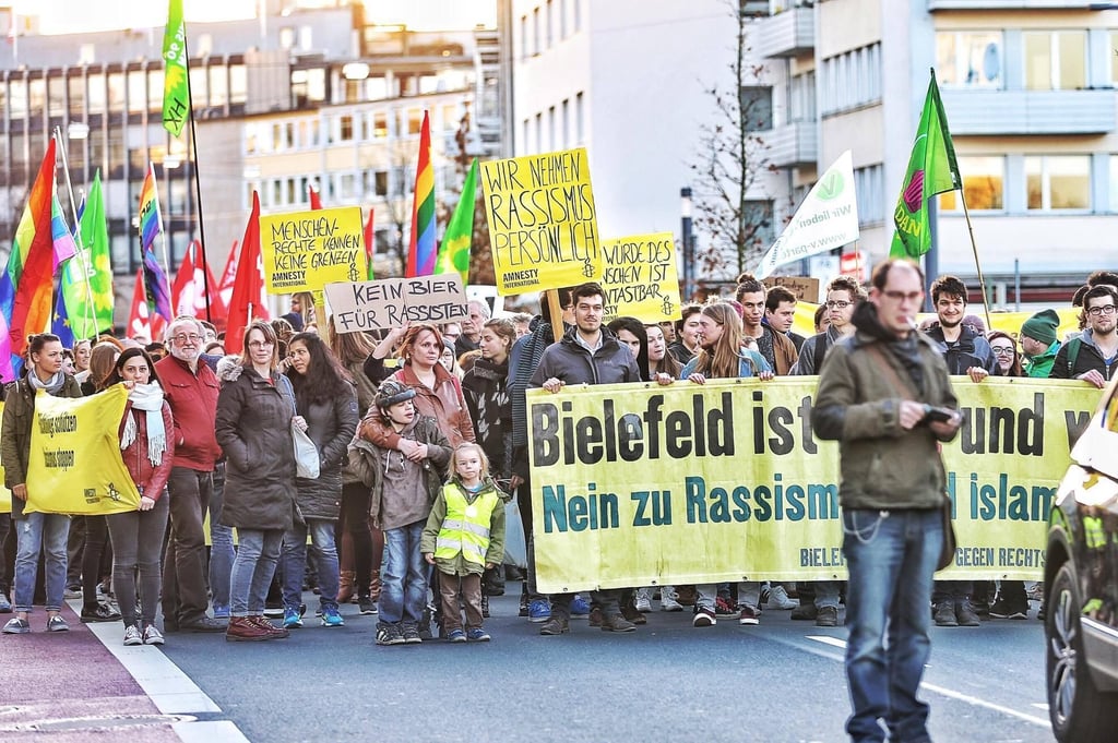 Am Kesselbrink startete die Demo des »Bündis gegen rechts«