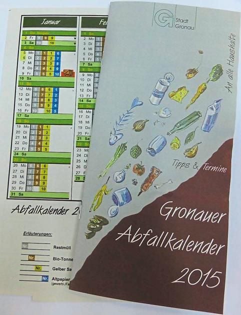 Neuer Abfallkalender Ist Unterwegs