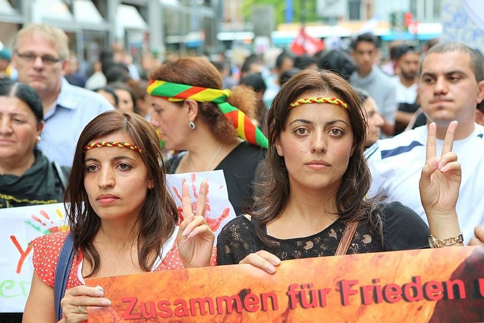 Jesiden-Protest gegen brutale Verfolgung