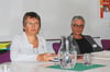 Kathrin Vogler, Bundestagsabgeordnete der Linken, sprach unter anderem mit dem Personalratsvorsitzenden Winfried Bußmann.