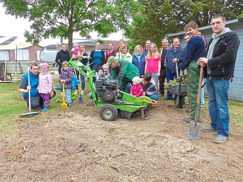 Gartenputz im Kindergarten