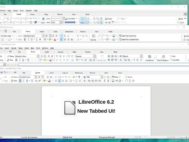 LibreOffice bekommt Menüleisten mit RegisterStruktur