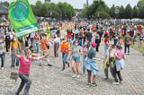 Klimstreik von Fridays for Future - Lauf- und Fahrraddemo mit Start und Ziel am Schlossplatz