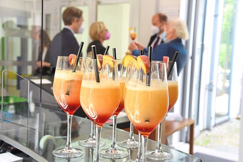 Aloe-Vera-Cocktails zur Begrüßung...
