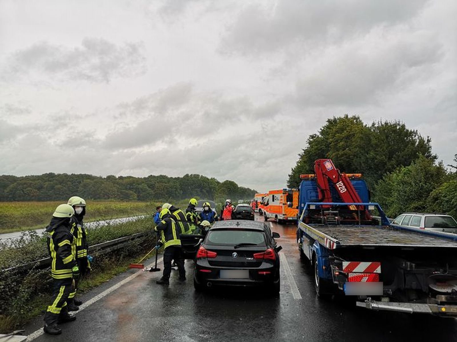 A43/Nottuln: Unfall Mit Mehreren Autos Fordert Verletzte