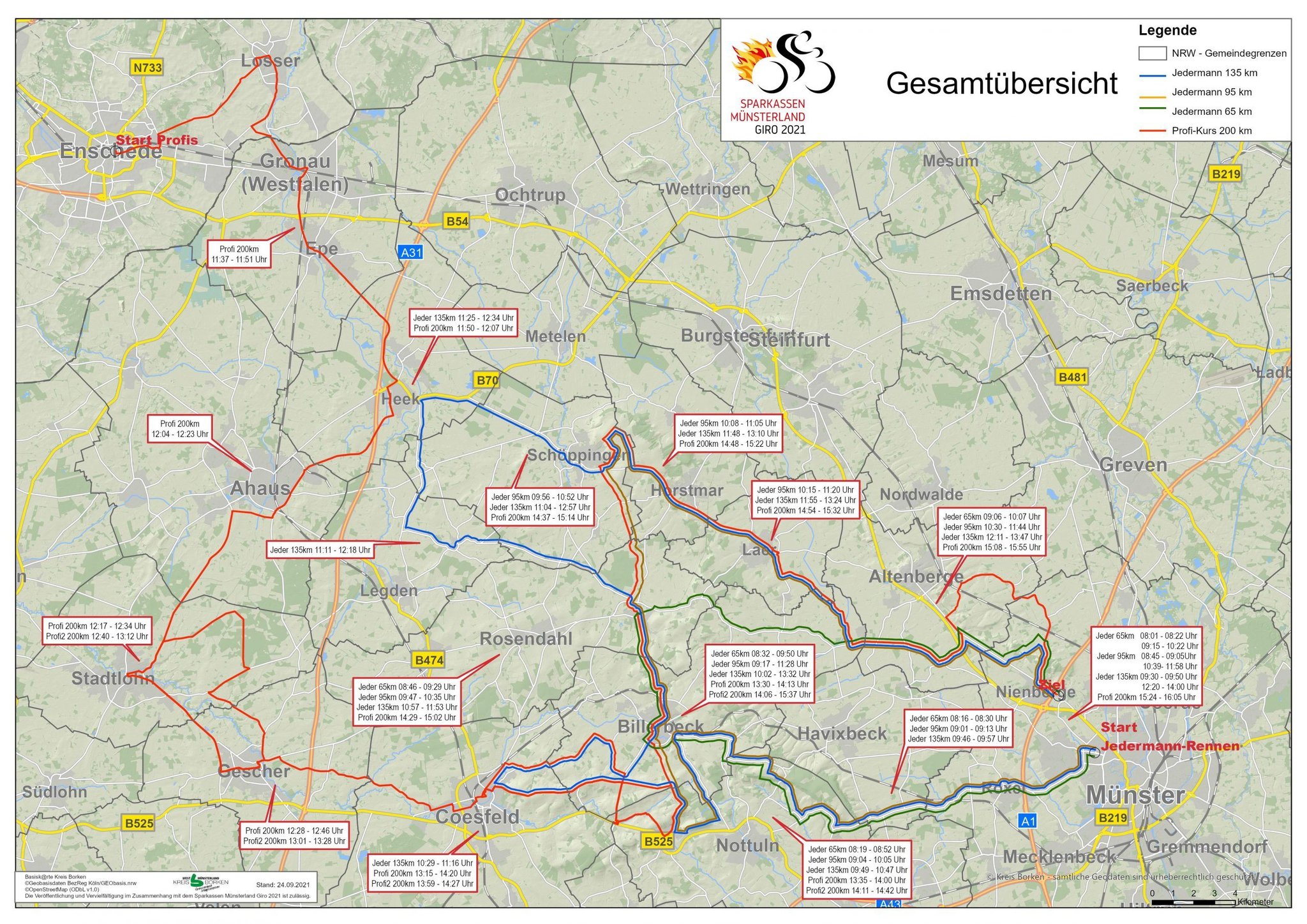 MünsterlandGiro führt zu Verkehrseinschränkungen