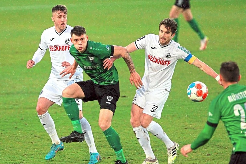Im Stadion an der Hammer Straße traf am Mittwochabend (6. April) Regionalligist Preußen Münster im Halbfinale des Westfalenpokals auf Drittligist SC Verl.