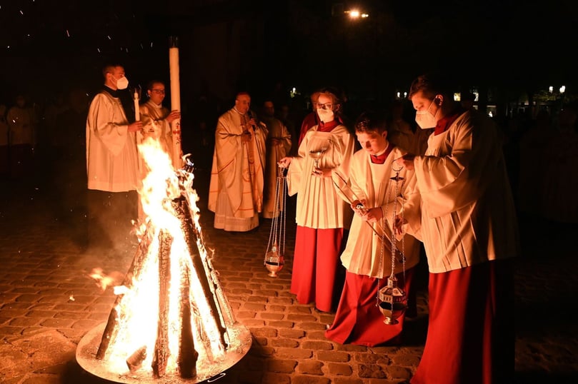 Osternacht im Paulus-Dom in Münster
