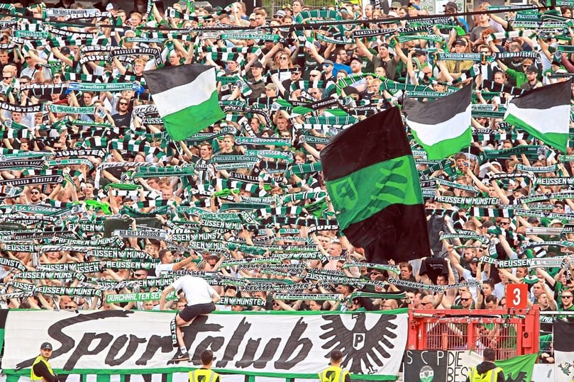 Imposante Kulisse im ausverkauften Preußenstadion.