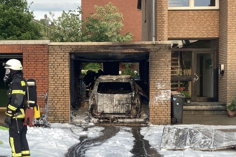 Garagenbrand Saerbeck Südbreede