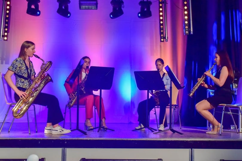 Anne-Frank-Gesamtschule AFG Havixbeck-Billerbeck Abitur 2022 Ensemble Saxflight
