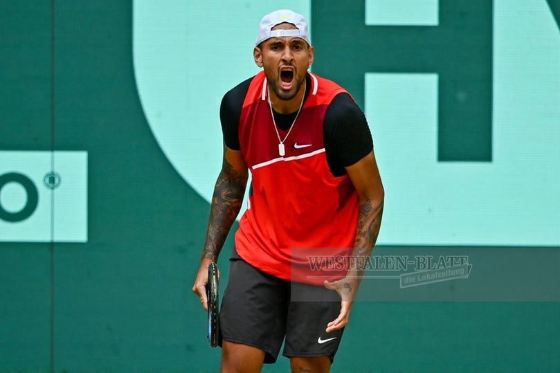 Am Ende setzte sich Nick Kyrgios in zwei Sätzen durch und zieht damit ins Halbfinale ein.