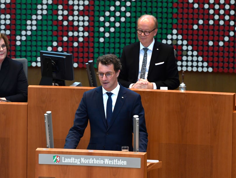 Ministerpräsident Hendrik Wüst (CDU) hat am Mittwoch die Ministerinnen und Minister seiner Regierung vorgestellt.