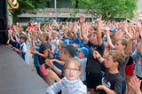 Spiel, Sport, Spaß: Die Mammutspiele im Sportpark Nord begeisterten die Kinder auch am dritten Tag.