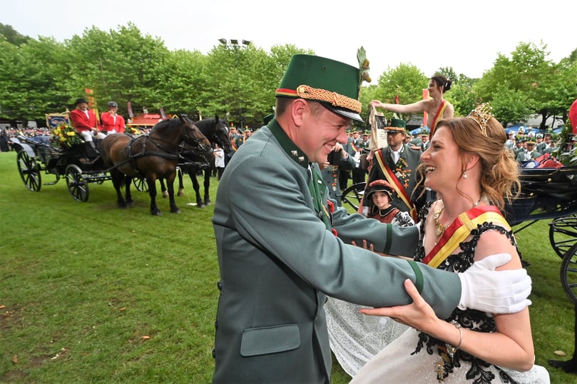Das neue Königspaar: König Dennis Happe und seine Königin Stefanie Nötges