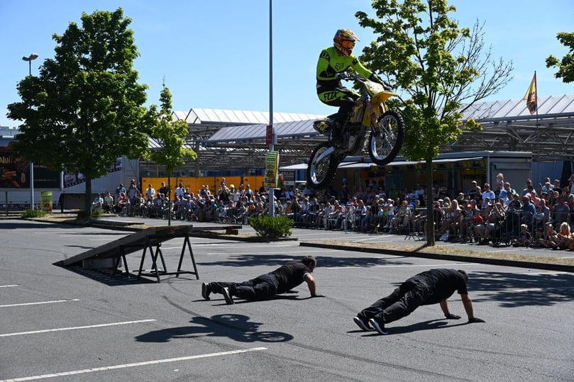 Impressionen von der Stuntshow.