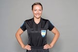Vanessa Arlt, Schiedsrichterin und Pressesprecherin der Polizei Münster: „3:1 - weil jedes der Mädels, auf oder neben dem Platz, alles gibt.“