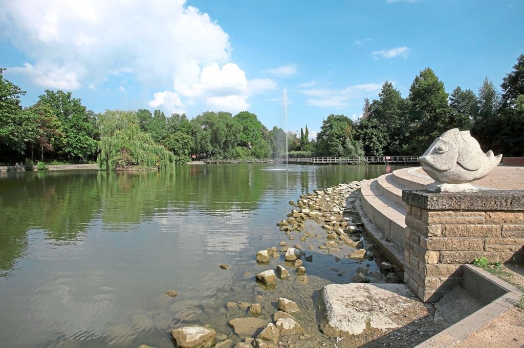 Stadt Bünde lässt Teich im Steinmeisterpark auffüllen