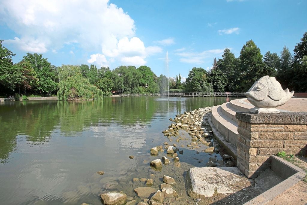 Stadt Bünde lässt Teich im Steinmeisterpark auffüllen
