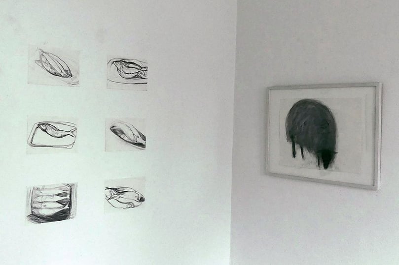 Der Förderverein Aktuelle Kunst öffnet seine Ateliers - hier eine Arbeit von Anke Stellermann und Anne Fraaz
