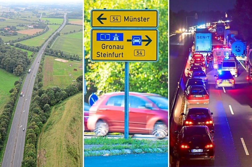 Die Bundesstraße 54 gilt als vielleicht wichtigste Ost-West-Verbindung im Münsterland.