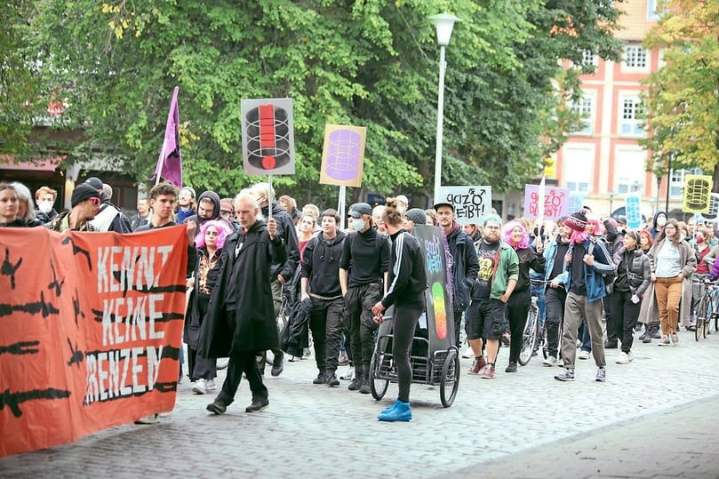 Demo "Gazo bleibt!" des Sozialpalast e.V.