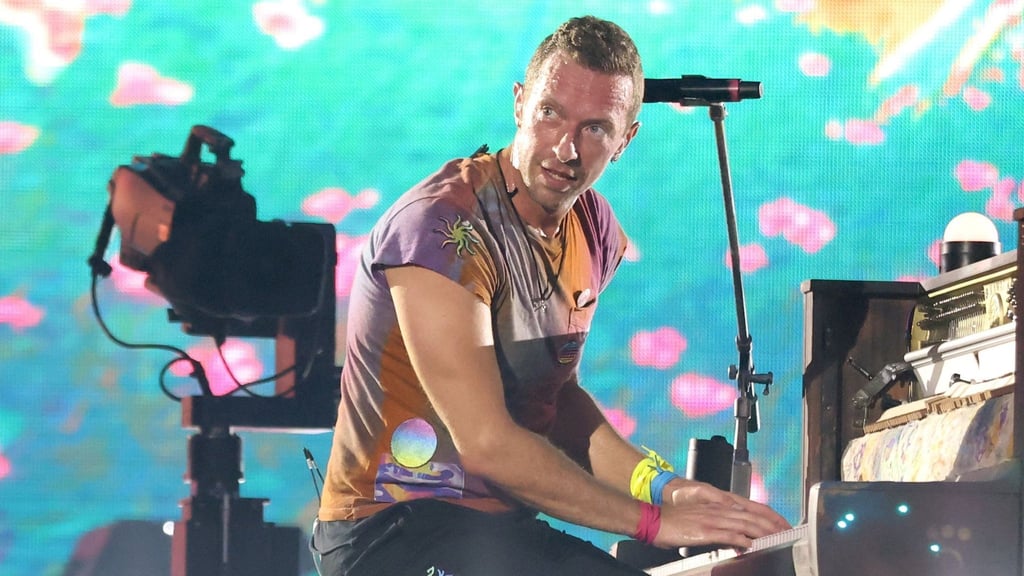 Le chanteur de Coldplay Chris Martin au 