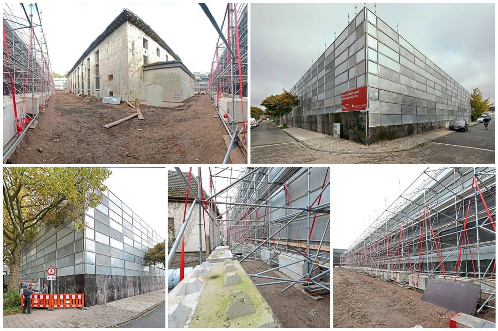 Riesiges Gerüst schützt Anwohner vor Lärm