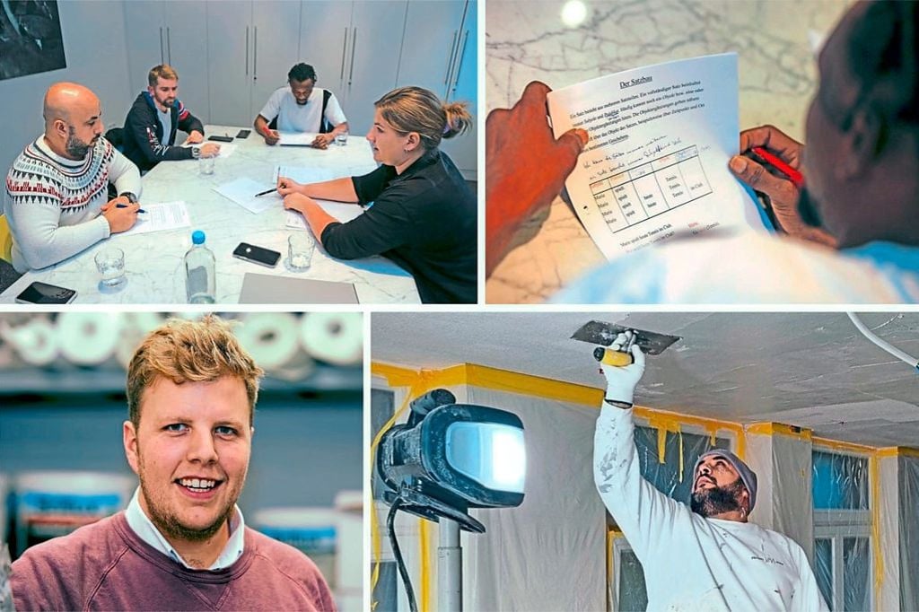 Malermeister stellt Deutschlehrerin für geflüchtete Mitarbeiter ein