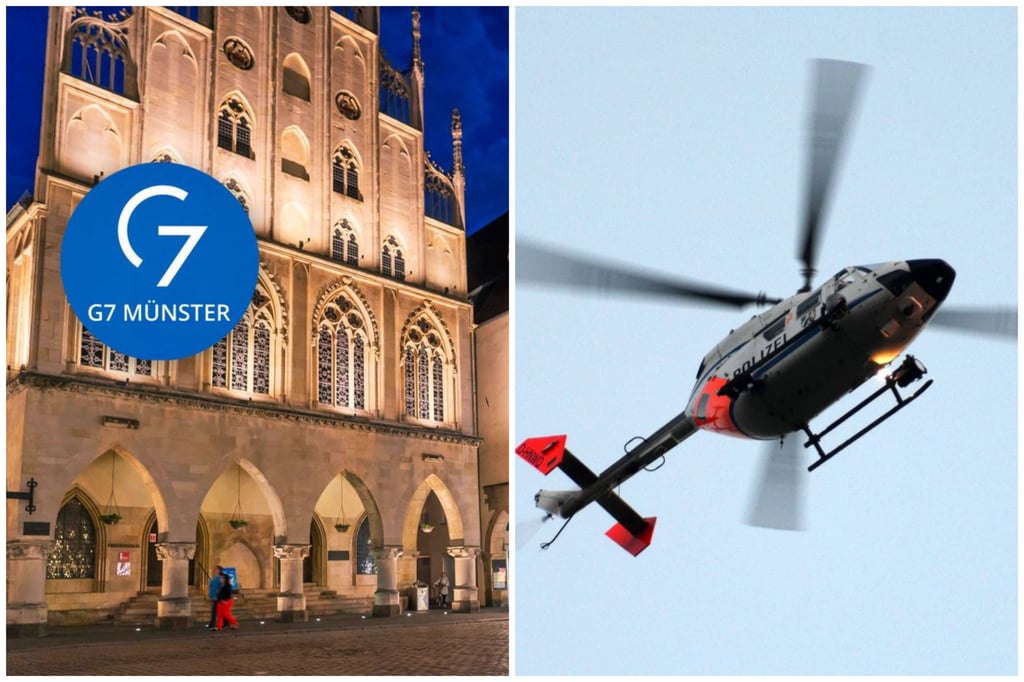 Vorbereitungen für G7-Treffen: Hubschrauber über Münster im Einsatz