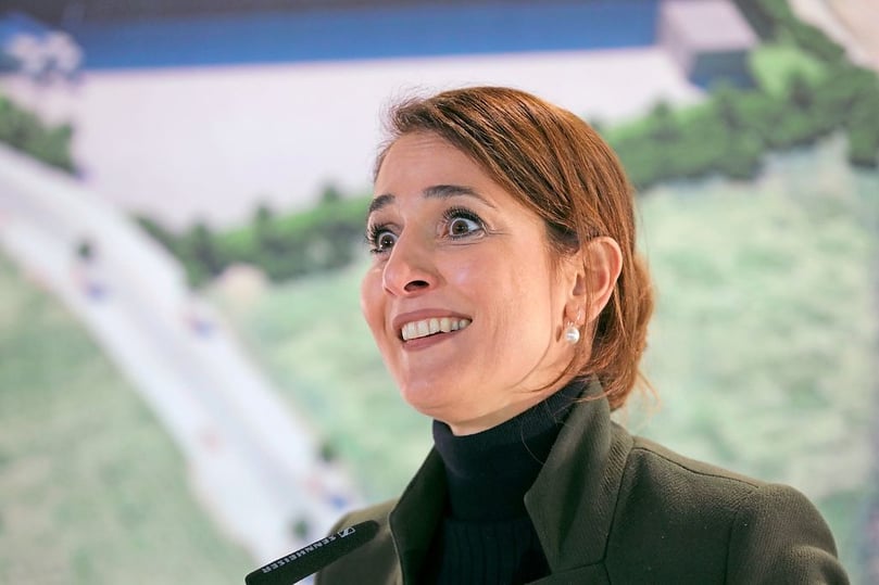 Richtfest Forschungsfertigung Batteriezelle. Gonca Türkeli-Dehnert
