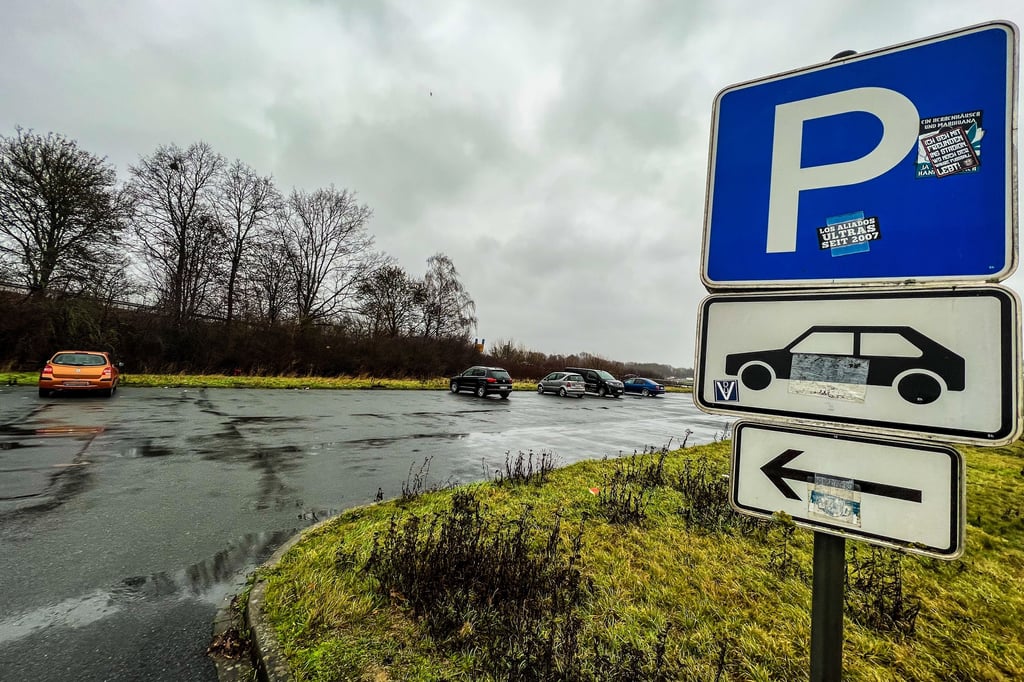 Der Parkplatz der geklauten Autos