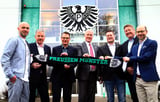 Aufsichtsratschef Frank Westermann (2. von links) stellt das Präsidium von Preußen Münster vor. Dazu zählen...