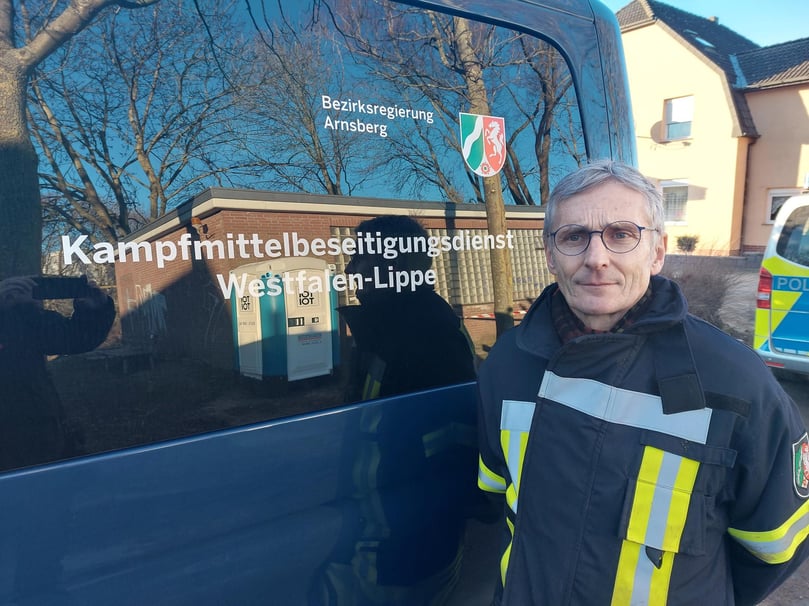 8. Februar 2023: Bombenentschärfung Bad Oeynhausen, Karl-Heinz Clemens vom Kampfmittelbeseitigungsdienst Westfalen-Lippe der Bezirksregierung Arnsberg