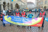Friedenkette Münster - Osnabrück und Jahrestag des Kriegs gegen die Ukraine