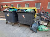 Erneut bleiben auch die Mülltonnen stehen. Es kann bis zu zwei Wochen dauern, dass diese nachgeleert werden.