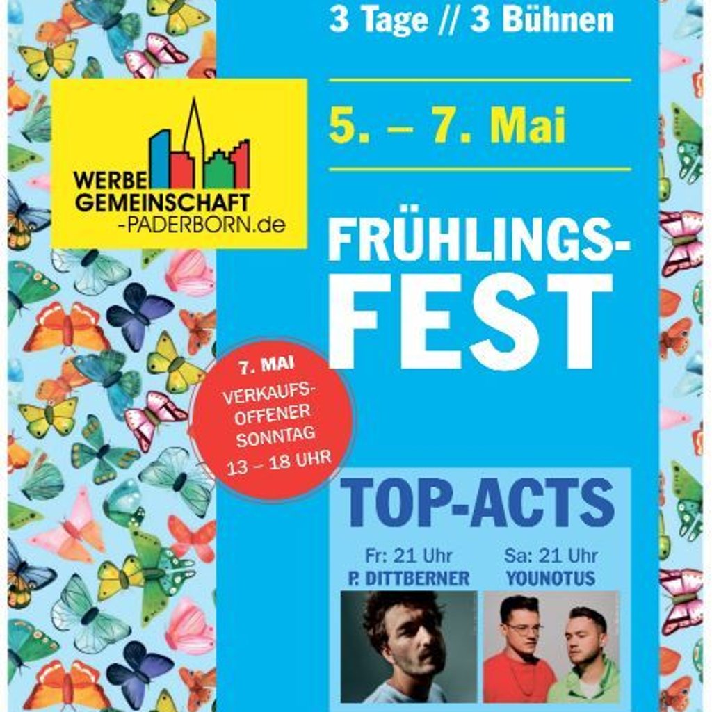 Frühlingsfest in Paderborn Vorfreude auf YouNotUs und Philipp