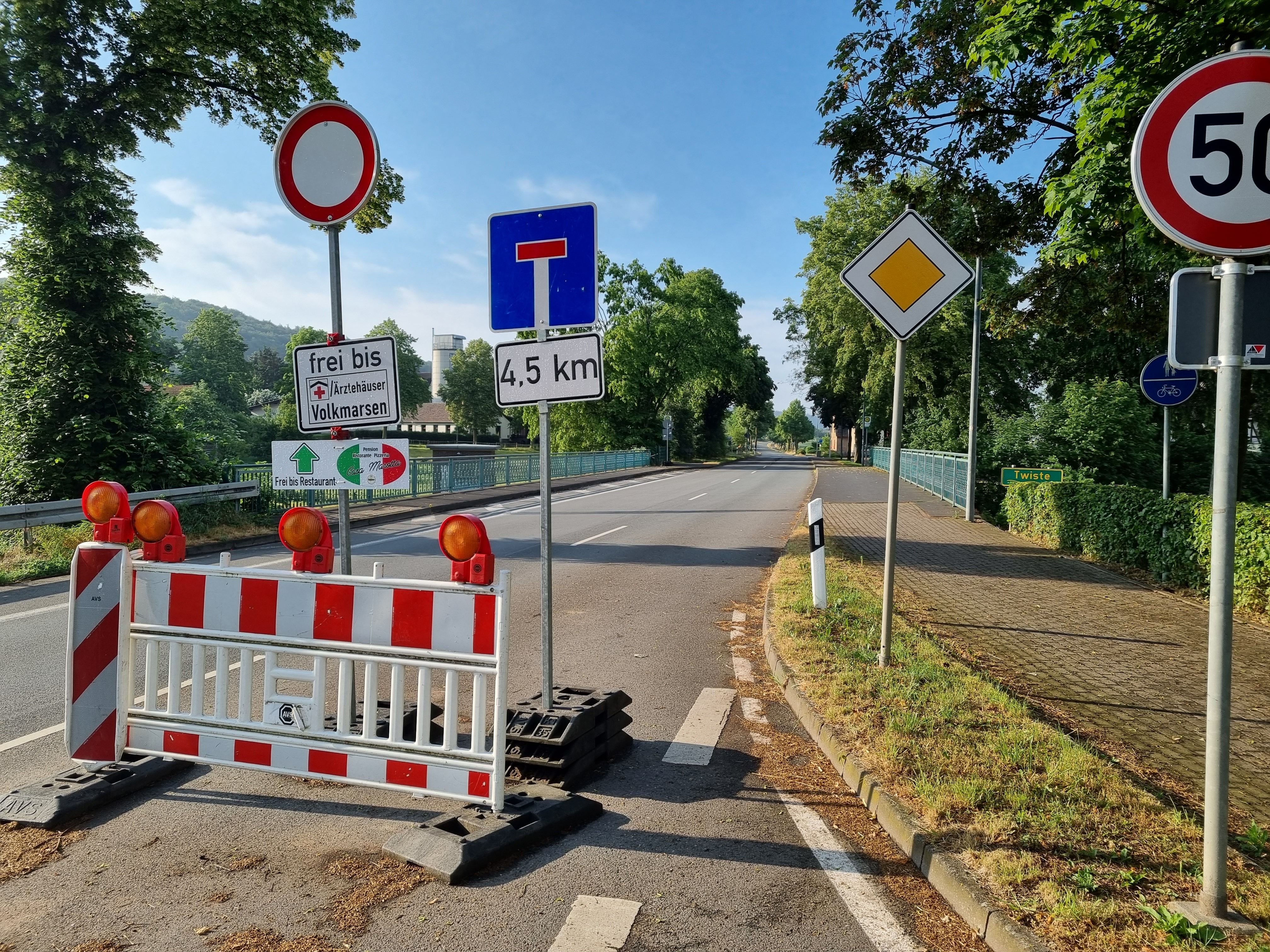 Warburg: Freie Fahrt Zwischen Welda Und Volkmarsen - Vollsperrung L ...